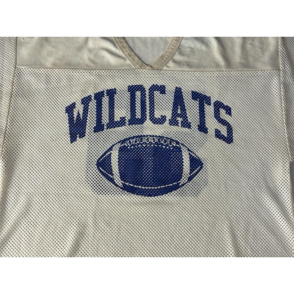 Russell Athletic Football Jersey Wildcats High School Vintage White Y2K Large 59